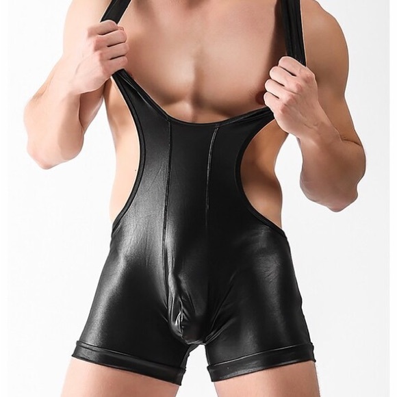 Male Gym Wrestling Fitness Running Workout Bodysuit. - Picture 3 of 4